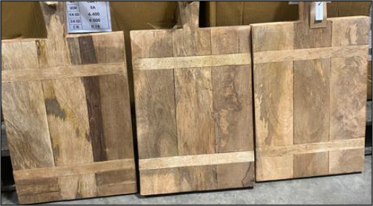 Example of natural variation in a handmade or natural-material product